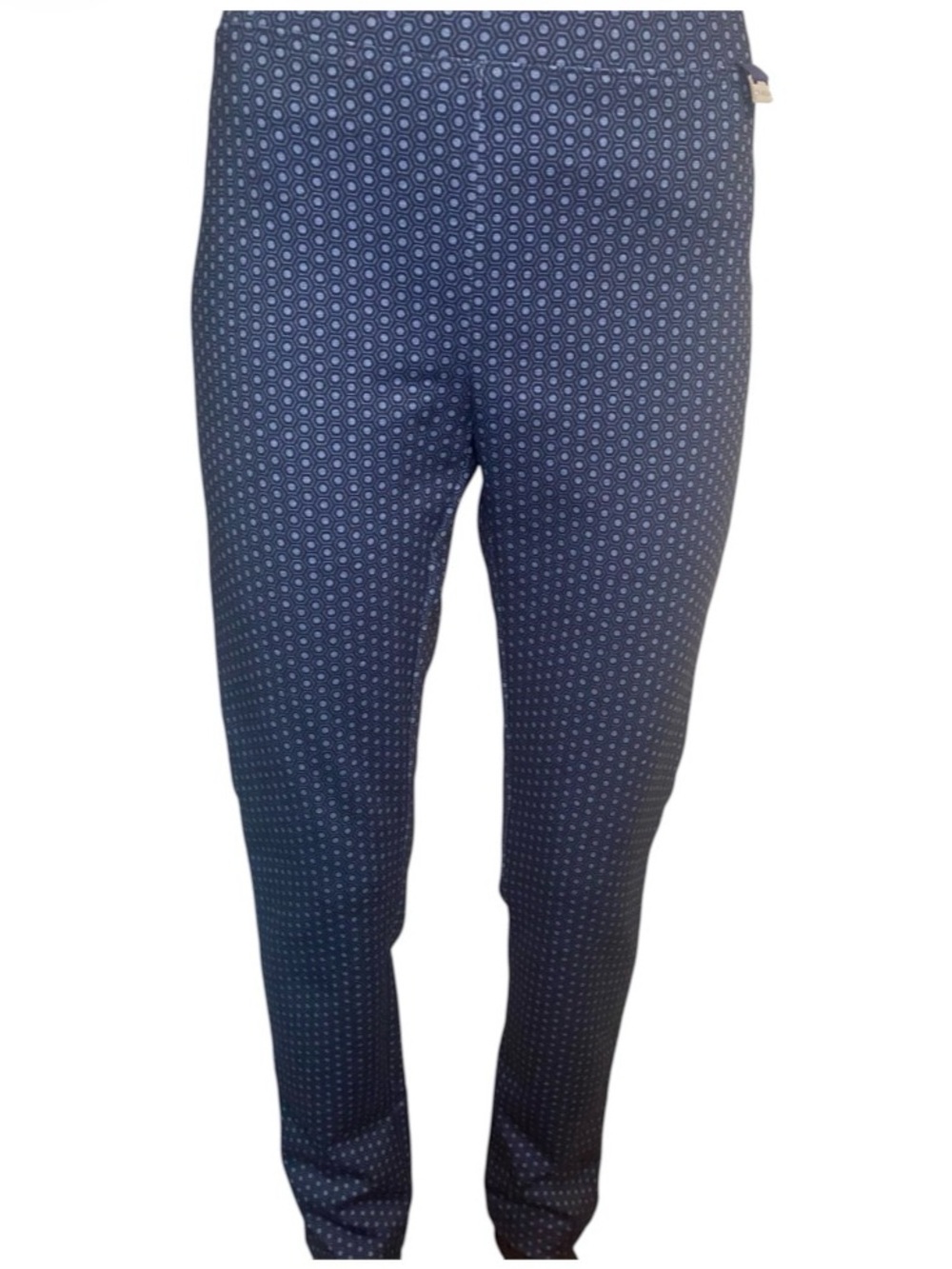 Calvin Klein Navy Microdot Skinny chino Pants size small women office preppy